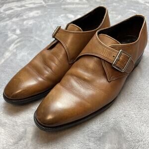 To Boot New York Monk Strap Oxford Dress‎ Shoes Mens 10 Caramel Brown Leather